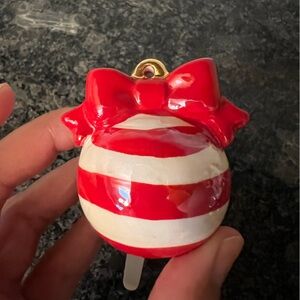 Nora Fleming Red and White Ornament Mini